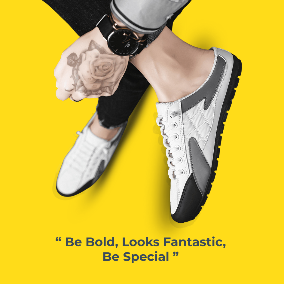 🔥 Super Special Men's Half Casual Shoes (White Color)