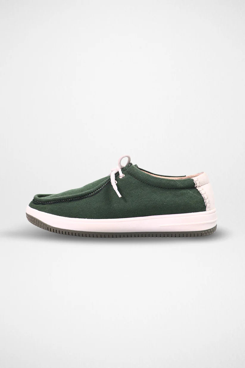 Stridewalk AirLite™ Comfort Loafers for Men, Canvas Moccasin Slip-On Shoes (Olive Green)