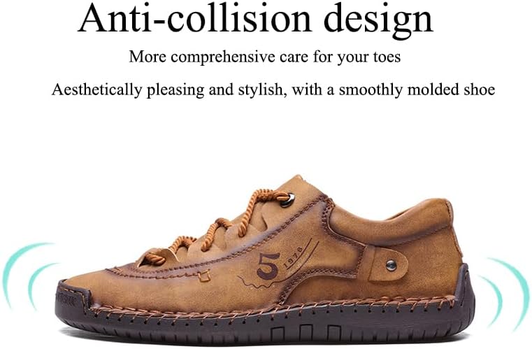 StrideWalk Men's Handmade Loafers Slip-On Walking Driving Shoes 👞✨