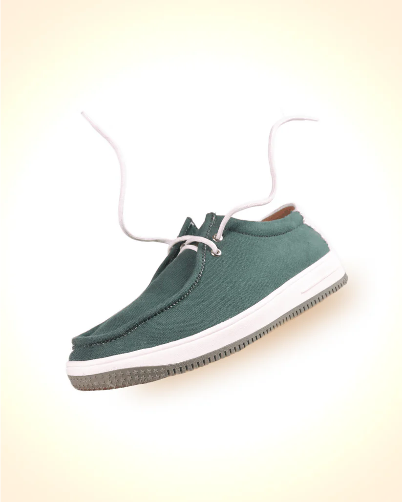 Stridewalk AirLite™ Comfort Loafers for Men, Canvas Moccasin Slip-On Shoes (Olive Green)