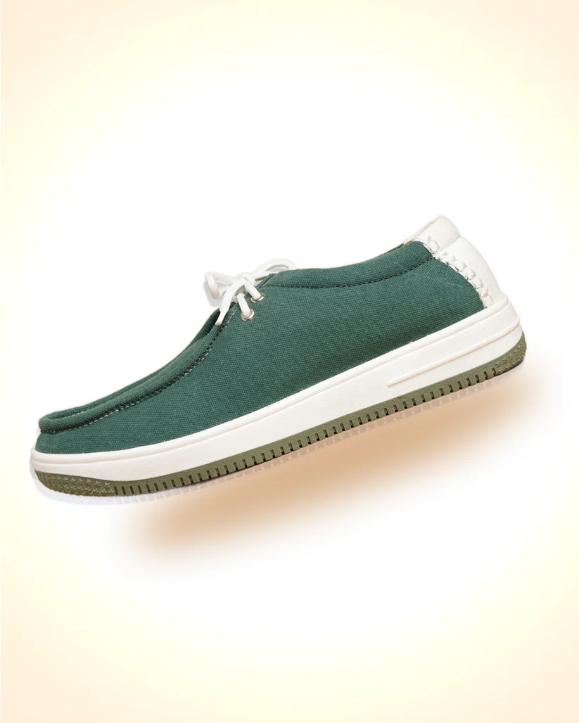 Stridewalk AirLite™ Comfort Loafers for Men, Canvas Moccasin Slip-On Shoes (Olive Green)