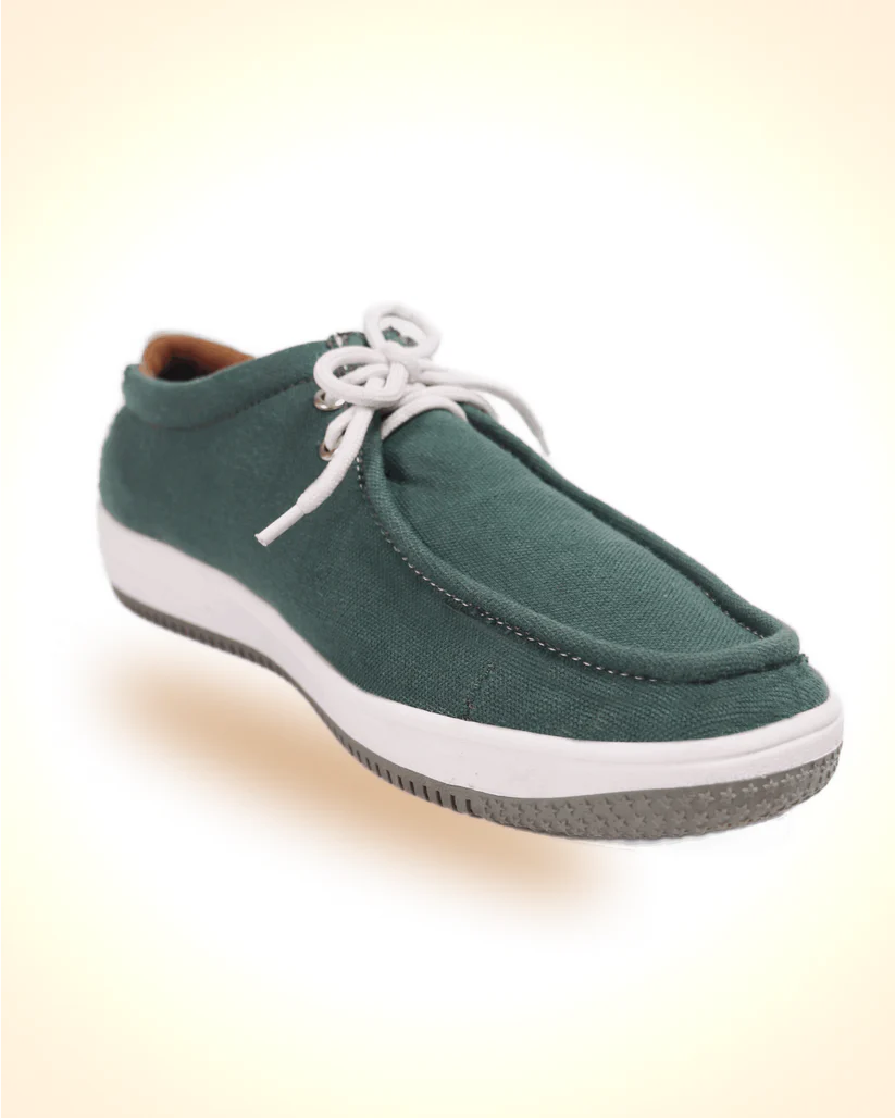 Stridewalk AirLite™ Comfort Loafers for Men, Canvas Moccasin Slip-On Shoes (Olive Green)