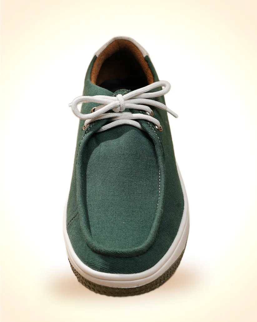 Stridewalk AirLite™ Comfort Loafers for Men, Canvas Moccasin Slip-On Shoes (Olive Green)