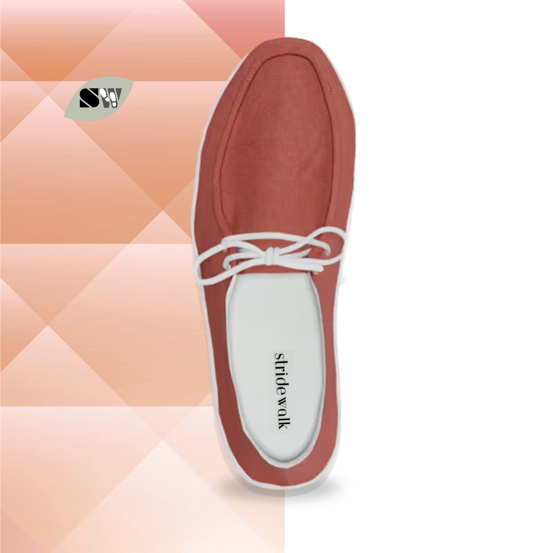 Stridewalk AirLite™ Comfort Loafers for Men, Canvas Moccasin Slip-On Shoes (Brick Red)