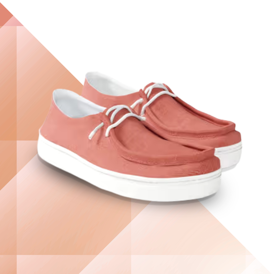 Stridewalk AirLite™ Comfort Loafers for Men, Canvas Moccasin Slip-On Shoes (Brick Red)