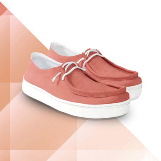 Stridewalk AirLite™ Comfort Loafers for Men, Canvas Moccasin Slip-On Shoes (Brick Red)