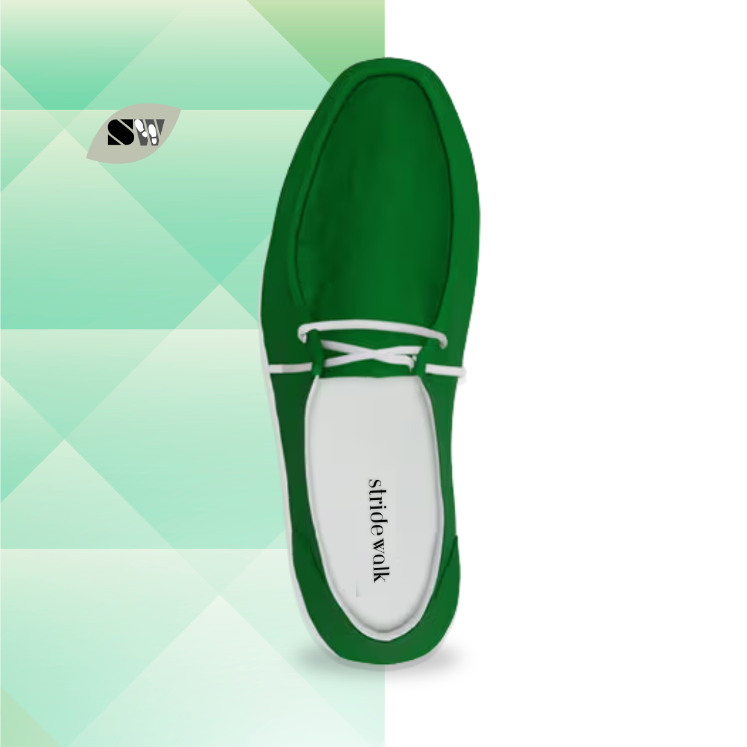 Stridewalk AirLite™ Comfort Loafers for Men, Canvas Moccasin Slip-On Shoes (Olive Green)