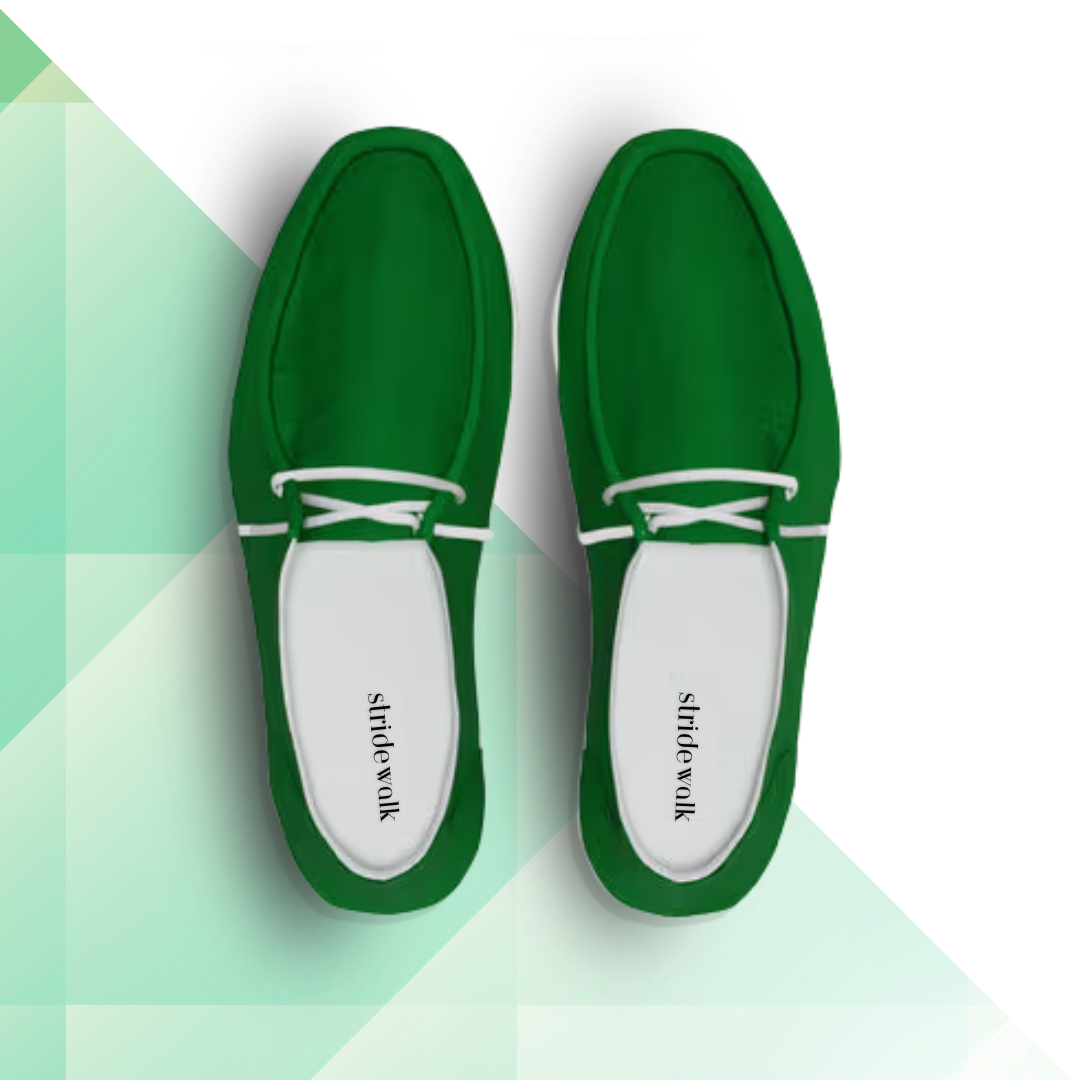 Stridewalk AirLite™ Comfort Loafers for Men, Canvas Moccasin Slip-On Shoes (Olive Green)