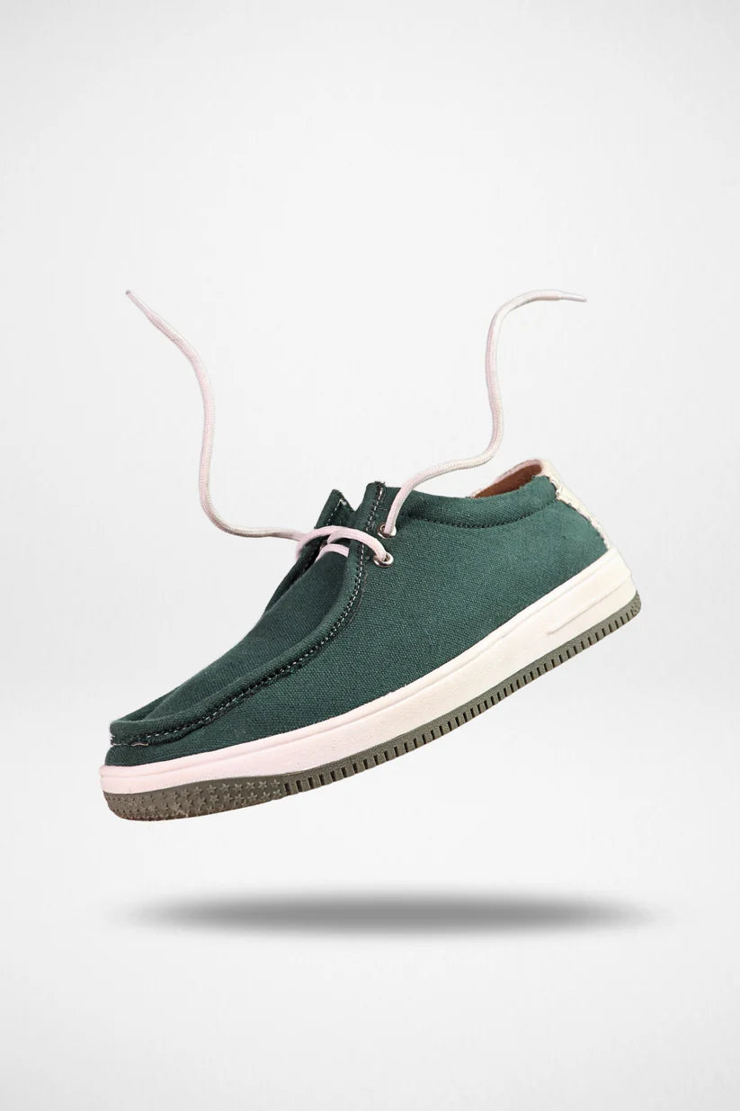 Stridewalk AirLite™ Comfort Loafers for Men, Canvas Moccasin Slip-On Shoes (Olive Green)